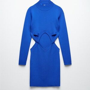 ZARA BLUE CUT OUT DRESS